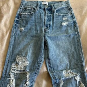 Pistola Women's Light Blue Distressed Jeans